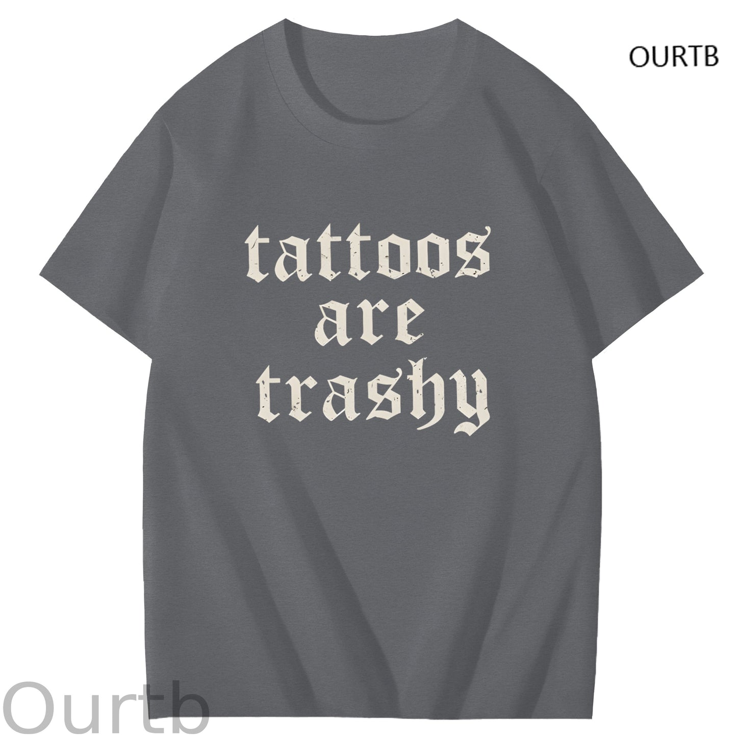 Tattoos Are Trashy Funny Art Pattern Print T-Shirt