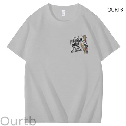 Little Pecker Club Lil Gents Making Dents Funny Adult Art Pattern Print T-Shirt