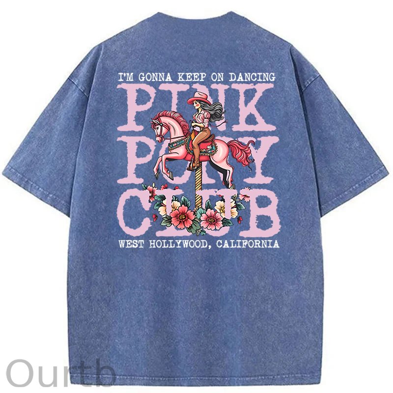 I'm Gonna Keep On Dacing Washed Cotton T-Shirt