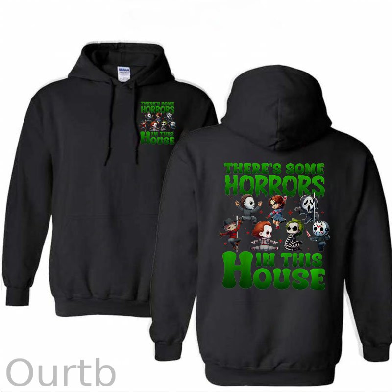 Halloween There Some Horrors In This House Pattern 100% 300g Cotton Classic Hoodie