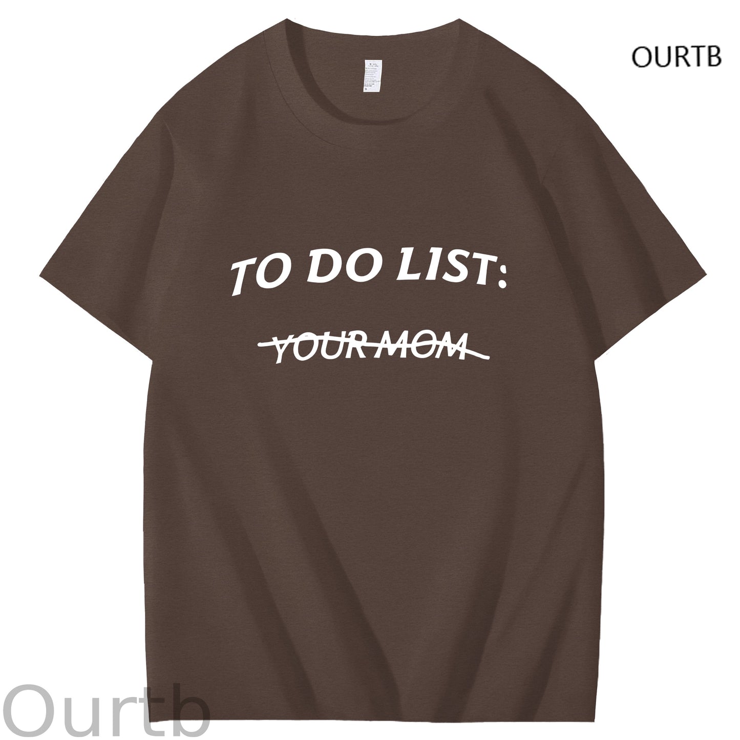 To Do List Your Mom Art Pattern Print T-Shirt