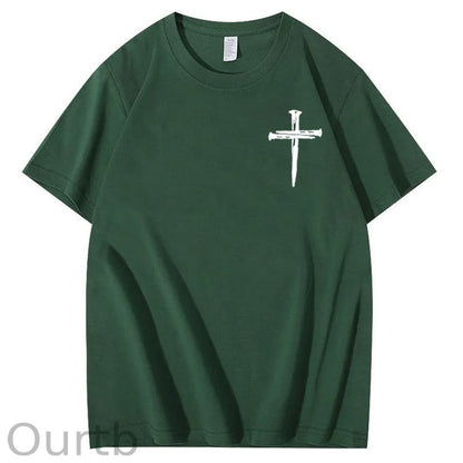Bring Up My Past Jesus Pattern Print Crew Neck T-Shirt