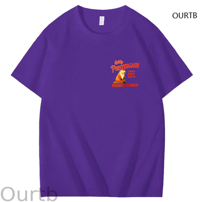 Willy Phistergash Stuffing Beavers Since'69 Taxidermy Shop Art Pattern Print T-Shirt