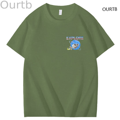 Explore Uranus Funny Adult Art Pattern Print T-Shirt