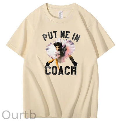 Funny Put Me in Coach Jim Carey Pattern Crew Neck T-Shirt