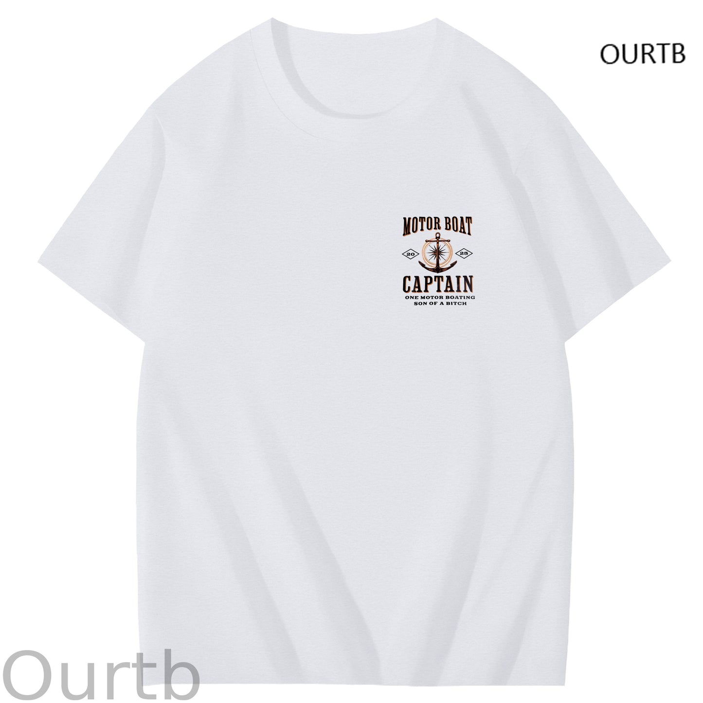 Moter Boat Captain One Motor Boating Son Of A Funny Art Pattern Print T-Shirt