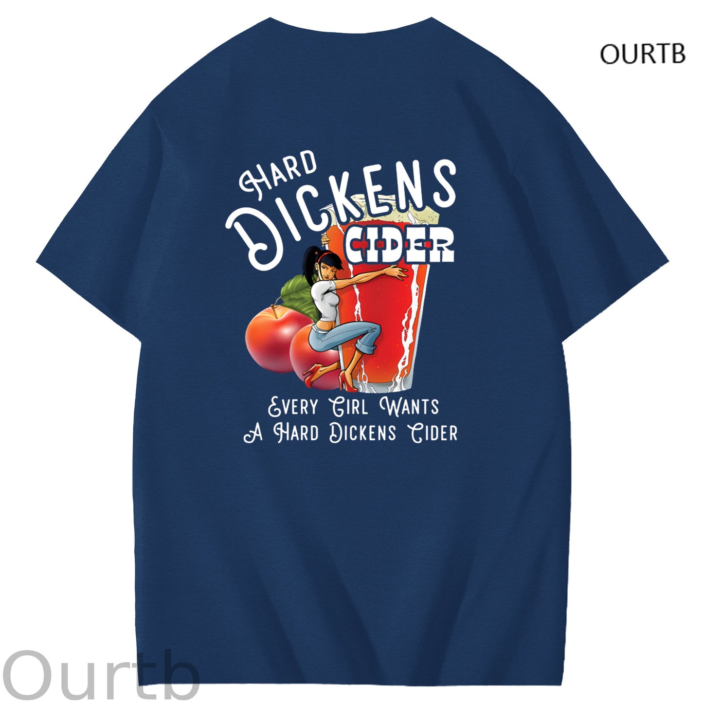 Hard Dickens Cider Every Girl Wants A Hard Dickens Cider Art Pattern Print T-Shirt