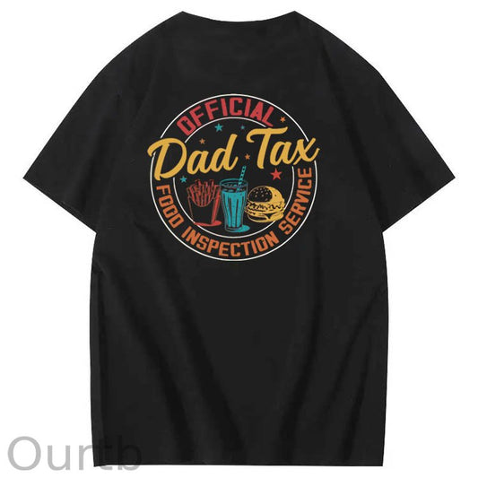 Official Dad Tax Pattern Print 100%Cotton T-Shirt