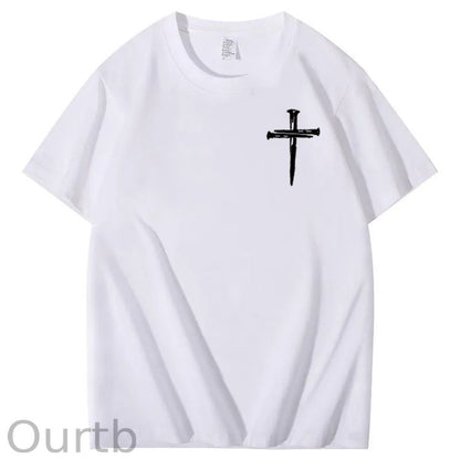 Bring Up My Past Jesus Pattern Print Crew Neck T-Shirt
