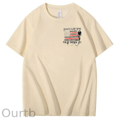 Don't Let The Old Man In Pattern 100&Cotton Print T-Shirt