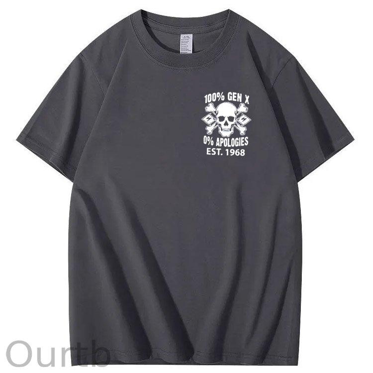 100%Gen X Pattern Print Crew Neck T-Shirt