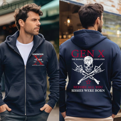 Generation X Badass Generation T-shirt, Before All You Sissies Were Born, Unisex Comfort Hoodie, Custom Year Of Birth Shirt