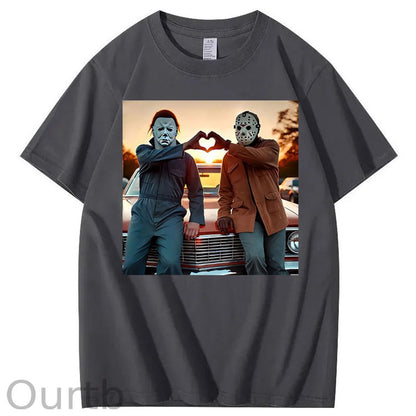 Vintage Retro Heart Hands Halloween 100% Cotton T-Shirt