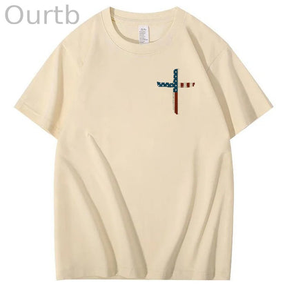 Stand For The Flag Kneel For The Cross 4th Of July T-Shirt