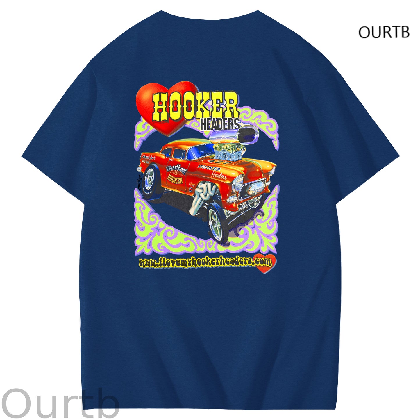 Hooker Headers Art Pattern Print T-Shirt