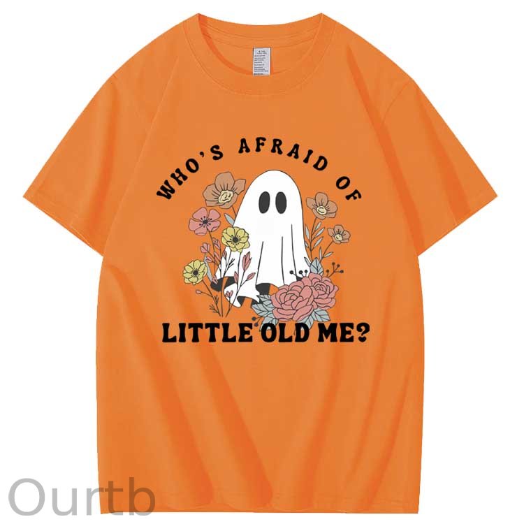 Halloween Who's  Afraid Of Little Old Me Pattern100% Cotton T-Shirt