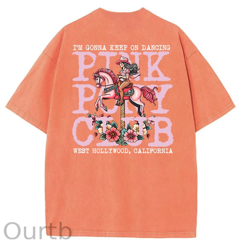 I'm Gonna Keep On Dacing Washed Cotton T-Shirt