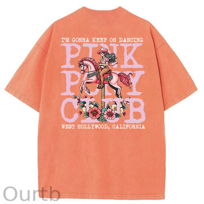 I'm Gonna Keep On Dacing Washed Cotton T-Shirt