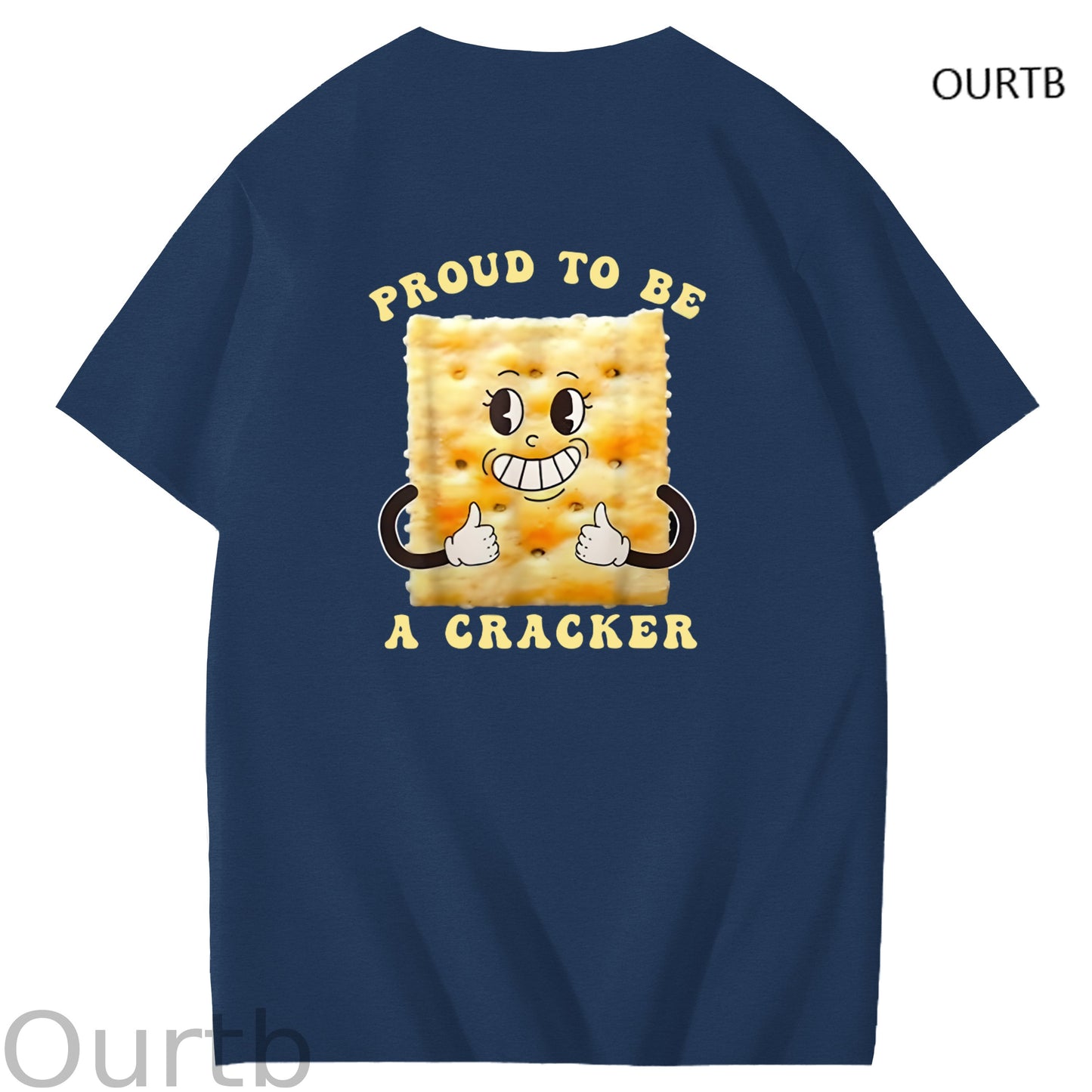 Proud To Be A Cracker Funny Adult Art Pattern Print T-Shirt