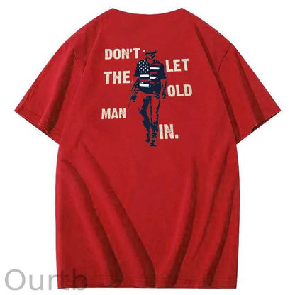 Vintage Don't Let The Old Man In Pattern 100&Cotton Print T-Shirt