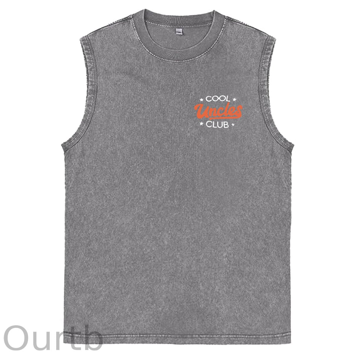 Cool Uncles Club Pattern Sleeveless Cotton Washed Printed Loose Vest