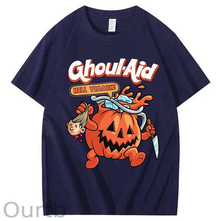 Halloween Ghoul Aid Pumpkin 100% Cotton T-Shirt