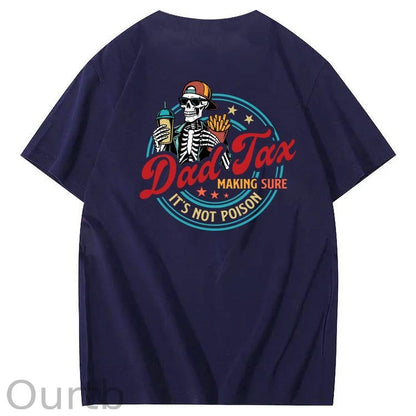 Dad Tax Pattern Print Cotton T-Shirt
