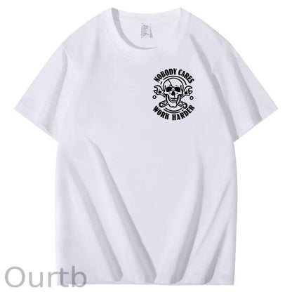 No One Owns You Shit Work Hard  Pattern Print 100%Cotton T-Shirt