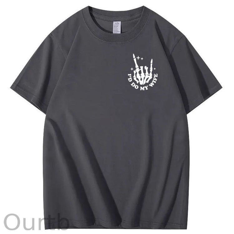 Today I Don't Feel Like Doing Anything Except My Wife Funny  Pattern 100&Cotton Print T-Shirt