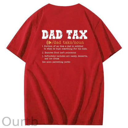 Dad Tax Parse Pattern Print 100%Cotton T-Shirt