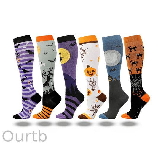 Halloween Fun Pattern High Socks
