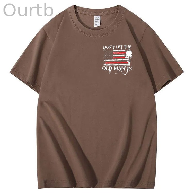 Vintage Don't Let The Old Man In Pattern 100&Cotton Print T-Shirt