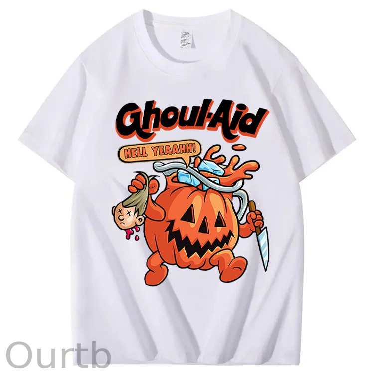 Halloween Ghoul Aid Pumpkin 100% Cotton T-Shirt