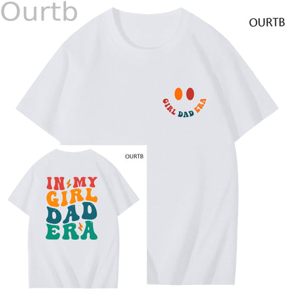 TS Fans In My Girl Dad Era Funny Art Pattern Print T-Shirt