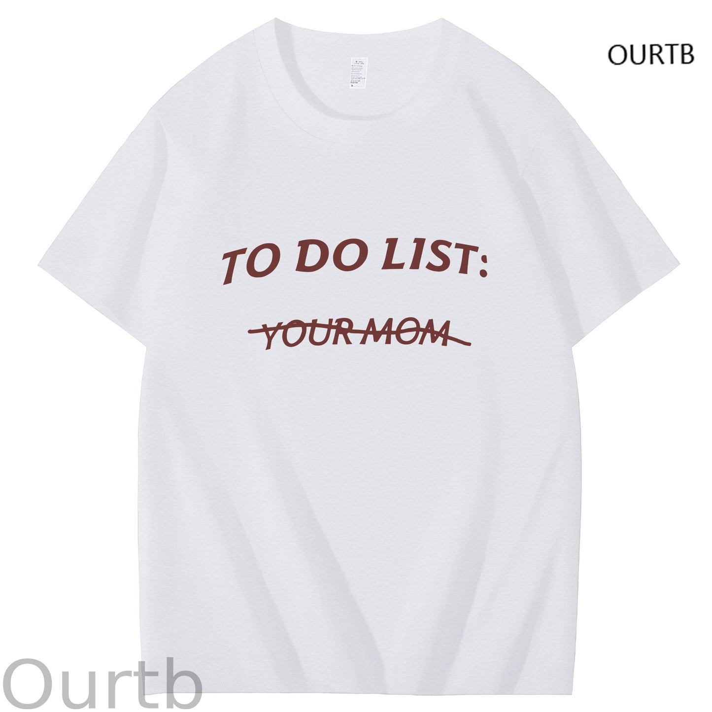 To Do List Your Mom Art Pattern Print T-Shirt