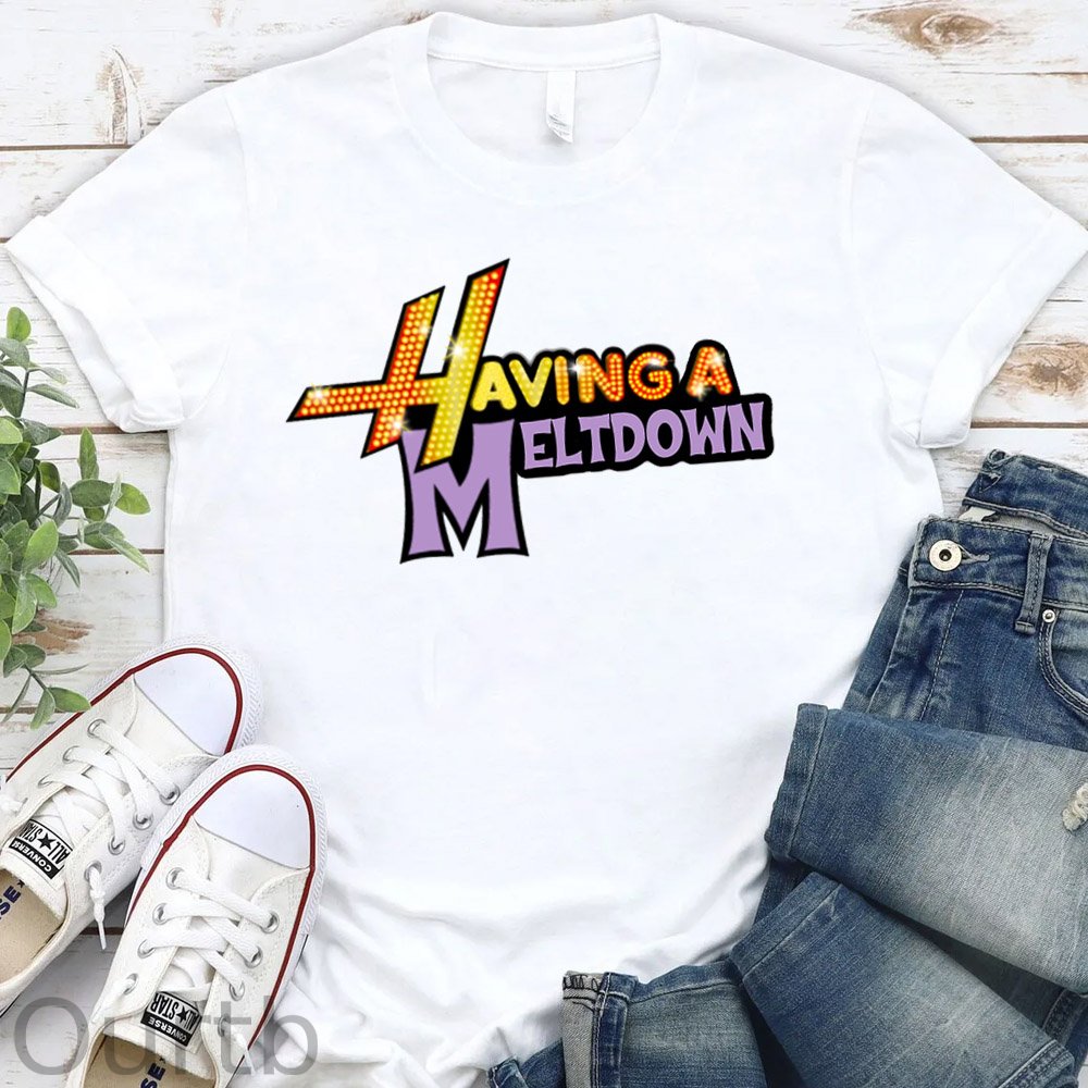 Women's Having A Meltdown Pattern Round-Neck T-Shirt