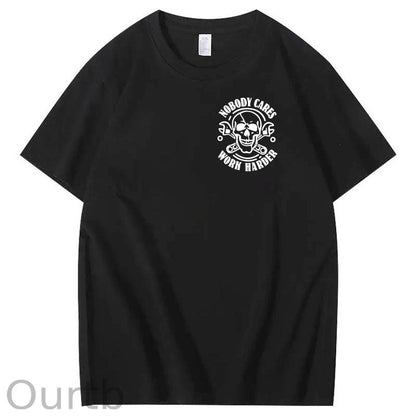 No One Owns You Shit Work Hard  Pattern Print 100%Cotton T-Shirt