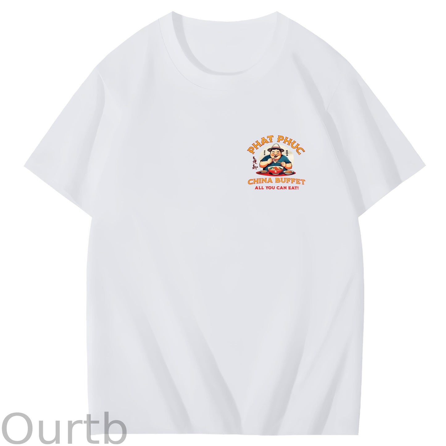 Phat Phuc China Buffet Art Pattern Print T-Shirt