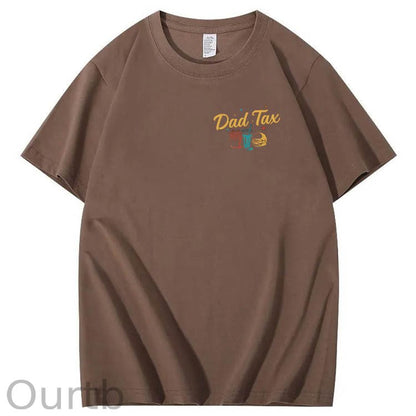 Official Dad Tax Pattern Print 100%Cotton T-Shirt