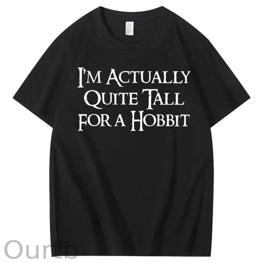 Vintage I'm Actually Quite Tall for a Hobbit 100% Cotton T-Shirt