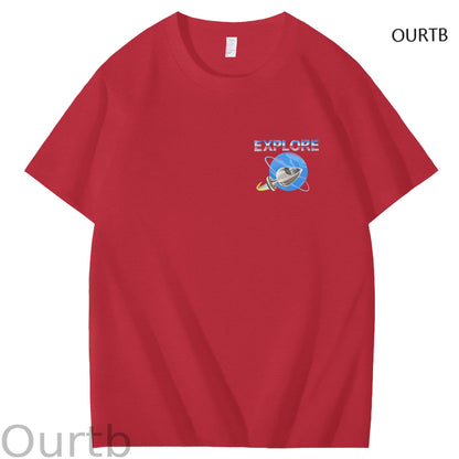 Explore Uranus Funny Adult Art Pattern Print T-Shirt