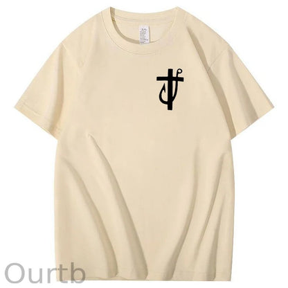 Jesus Made Me A Fisherman Pattern Print 100%Cotton T-Shirt