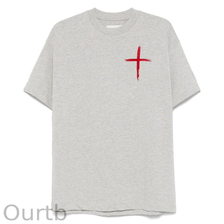 I Walk With God Pattern Printing Print Crew Neck T-Shirt