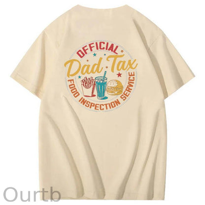 Official Dad Tax Pattern Print 100%Cotton T-Shirt