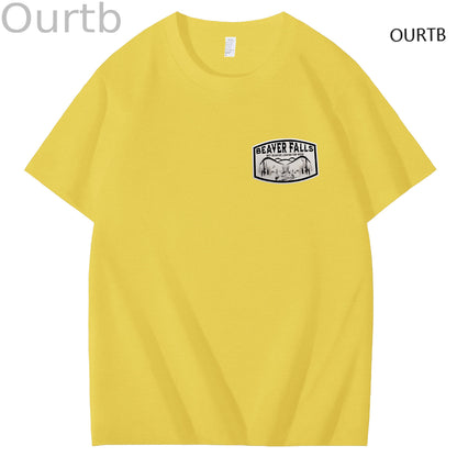 Beaver Falls No Place I'd Rather Come Funny Adoult Art Pattern Print T-Shirt