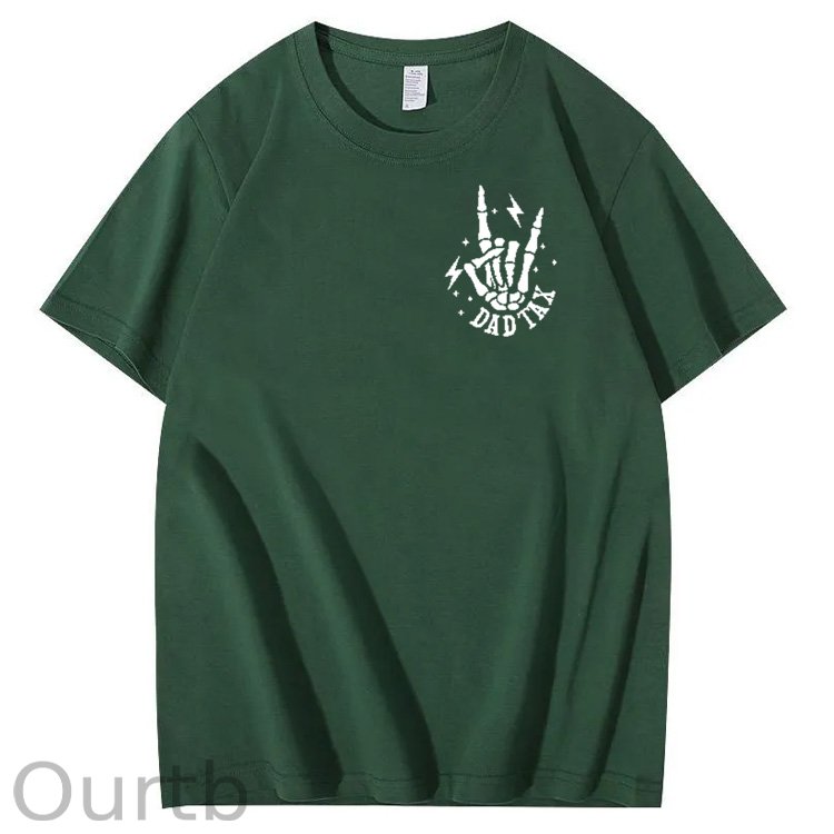Funny Dad Tax Pattern Print 100% Cotton T-Shirt
