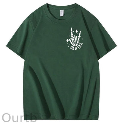 Funny Dad Tax Pattern Print 100% Cotton T-Shirt