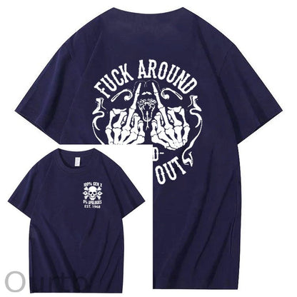 100%Gen X Pattern Print Crew Neck T-Shirt