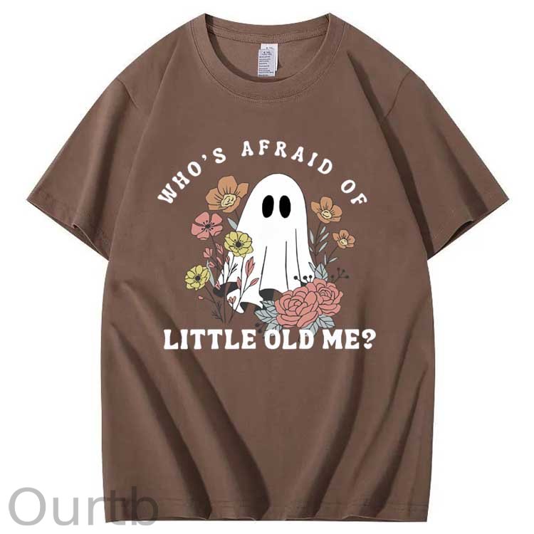 Halloween Who's  Afraid Of Little Old Me Pattern100% Cotton T-Shirt
