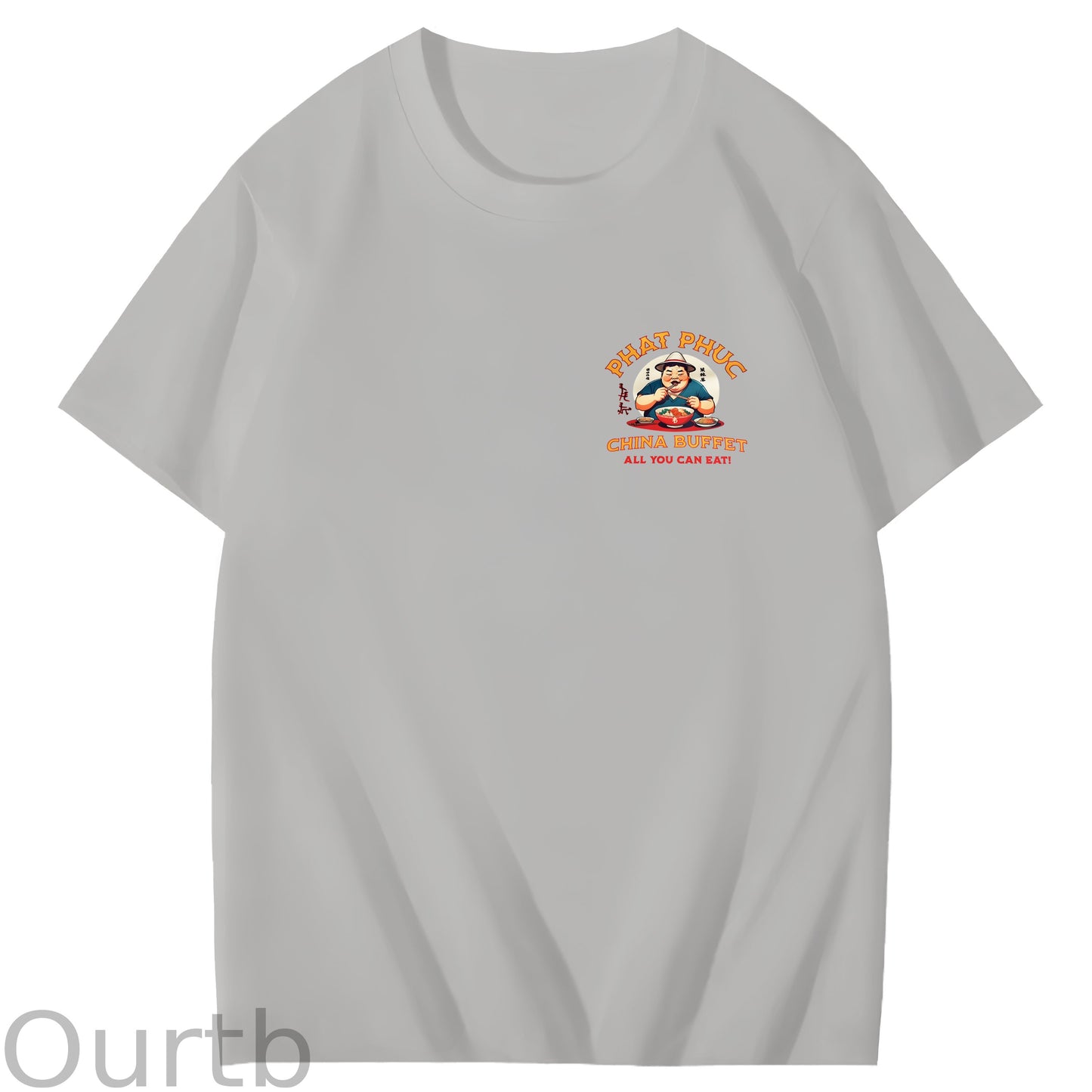 Phat Phuc China Buffet Art Pattern Print T-Shirt